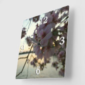 さくらんぼブロッサムサンセットinワシントンDC スクエア壁時計 (傾斜)