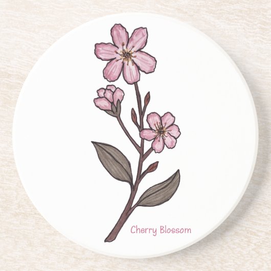 さくらんぼブロッサムサンドストーンコースター コースター (正面)