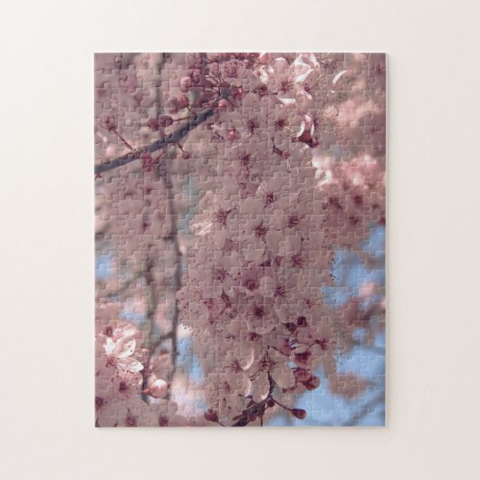 さくらんぼブロッサムジャパンフローラピンクかわいらしジグユニーク ジグソーパズル (縦)