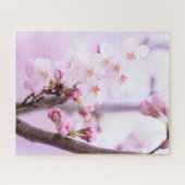 さくらんぼブロッサムジャパンフローラピンクかわいらしジグユニーク ジグソーパズル (横)