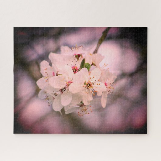 さくらんぼブロッサムジャパンフローラピンクかわいらしユニーク ジグソーパズル (横)