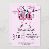 さくらんぼブロッサムスウィート16招待状 招待状 (正面/裏面)