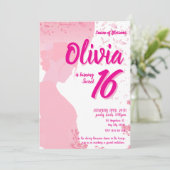 さくらんぼブロッサムスウィート16誕生日招待状 招待状 (スタンド正面)