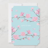 さくらんぼブロッサムスカイブルー 招待状 (正面)