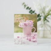 さくらんぼブロッサムスチルライフ春文字 ポストカード (スタンド正面)