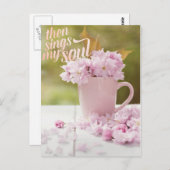 さくらんぼブロッサムスチルライフ春文字 ポストカード (正面/裏面)