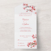 さくらんぼブロッサムセレニティ春の結婚式 オールインワン招待状 (内側)