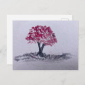 さくらんぼブロッサムツリーウォーターカラーオリジナルのアートワーク ポストカード (正面/裏面)