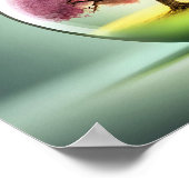 さくらんぼブロッサムツリーガラスアップルリザ – ドーンデザイン ポスター (角)