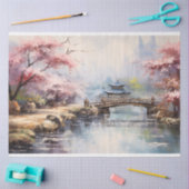 さくらんぼブロッサムツリーズガーデン日本のデコページ 薄葉紙 (クラフト)