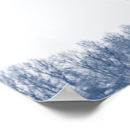 さくらんぼブロッサムツリーデルフツブルー ポスター (角)