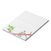 さくらんぼブロッサムツリーブランチボタニカルライン ノートパッド (回転)