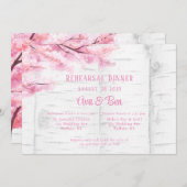 さくらんぼブロッサムツリーリハーサルディナー 招待状 (正面/裏面)