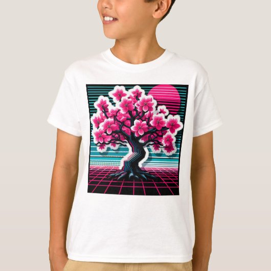 さくらんぼブロッサムツリー合成波803 Tシャツ (正面)