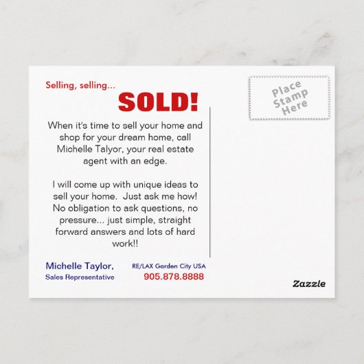 さくらんぼブロッサムツリー実在エステートハウスはがき ポストカード (裏面)