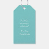 さくらんぼブロッサムティール（緑がかった色）レトロヴィンテージベビーシャワー ギフトタグ (裏面)