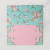 さくらんぼブロッサムティール(緑がかった色)レトロヴィンテージベビーシャワー プレイスカード (外部開封)