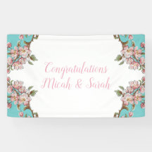 さくらんぼブロッサムティール（緑がかった色）レトロヴィンテージベビーシャワー