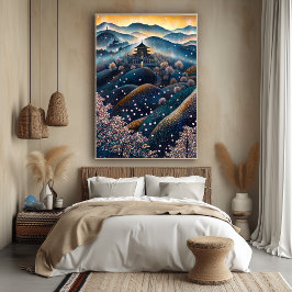 さくらんぼブロッサムテンプルインポインティリストスタイル ポスター