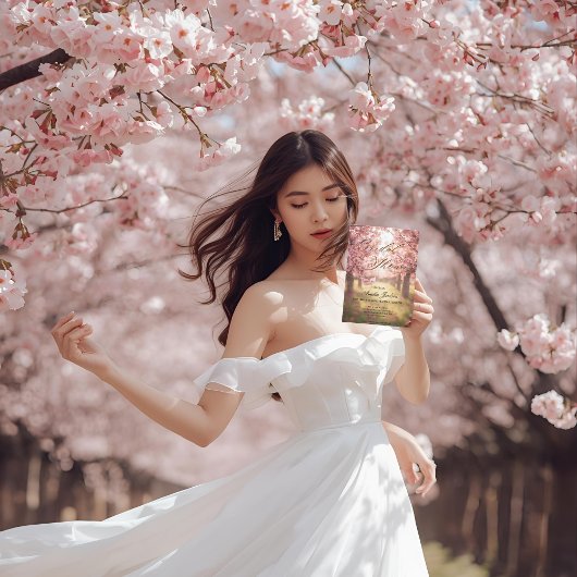 さくらんぼブロッサムディライトブライダルシャワー招待 招待状