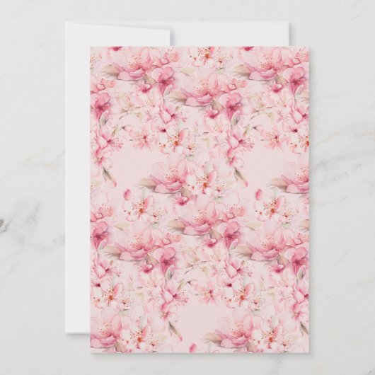 さくらんぼブロッサムディライトベビーシャワー招待状 招待状 (裏面)