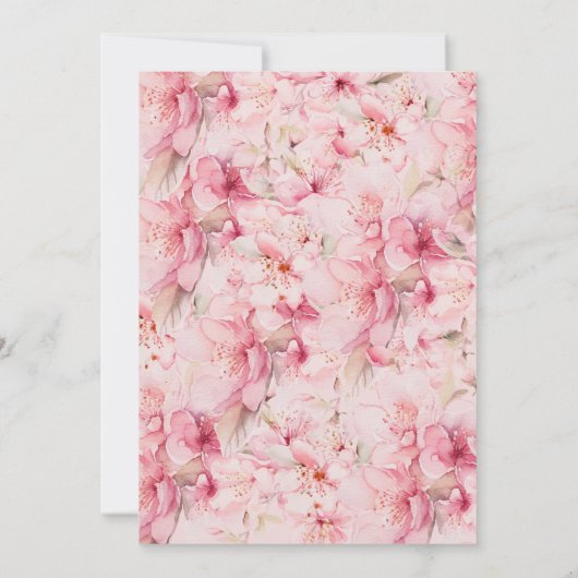 さくらんぼブロッサムディライトベビーシャワー招待状 招待状 (裏面)