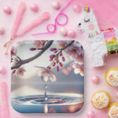 さくらんぼブロッサムデウドロップ ペーパープレート (パーティー)