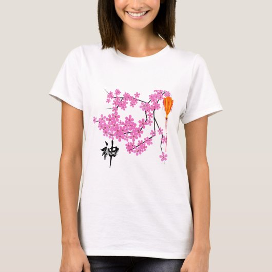さくらんぼブロッサムデザイン – 女性と女の子 Tシャツ (正面)