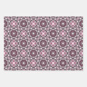 さくらんぼブロッサムデュスキーバラドットマンダラダイヤモンドタイル ラッピングペーパーシート (正面)