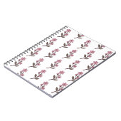 さくらんぼブロッサムノートブック – 白パターン ノートブック (左側)