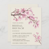 さくらんぼブロッサムバジェットブライダルブランチ招待状 (正面/裏面)