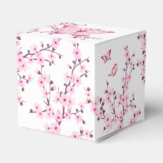 さくらんぼブロッサムバタフライピンクホワイトフェイスボックス フェイバーボックス (裏面サイド)
