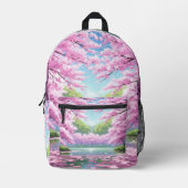 さくらんぼブロッサムバックパック プリントバックパック (正面)