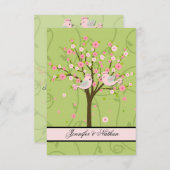 さくらんぼブロッサムバードRSVPカード 出欠カード (正面/裏面)