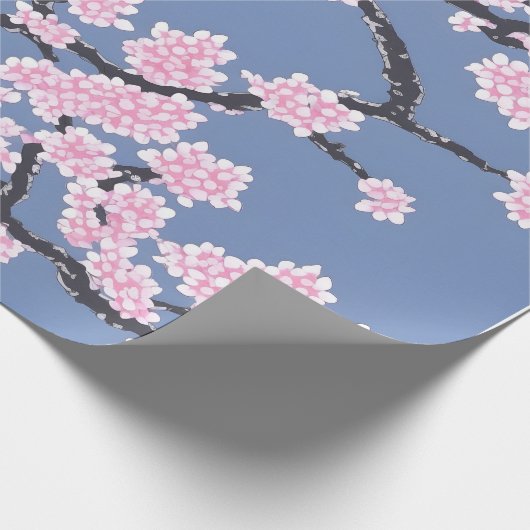 さくらんぼブロッサムパステルパターン ラッピングペーパー (角)