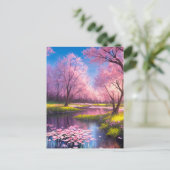 さくらんぼブロッサムパークと蛇行ストリーム ポストカード (スタンド正面)