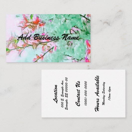 さくらんぼブロッサムパーソナライズされたローカルビジネスカード 名刺 (正面/裏面)