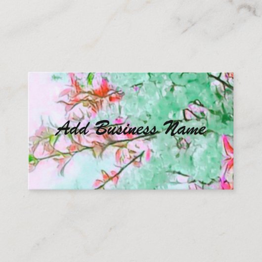 さくらんぼブロッサムパーソナライズされたローカルビジネスカード 名刺 (正面)