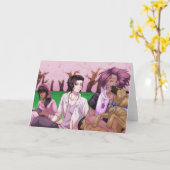 さくらんぼブロッサムピクニック カード (黄色い花)