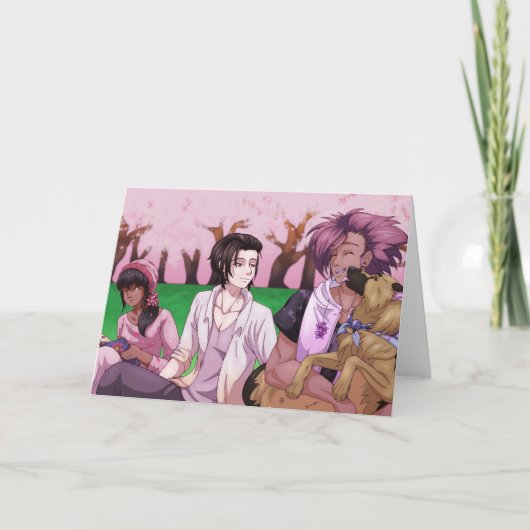 さくらんぼブロッサムピクニック カード (正面)