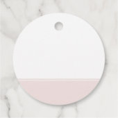 さくらんぼブロッサムピンクとホワイト結婚式の引き出物ラベル フェイバータグ (裏面)