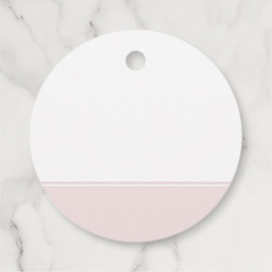 さくらんぼブロッサムピンクとホワイト結婚式の引き出物ラベル フェイバータグ (裏面)