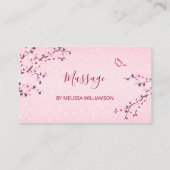 さくらんぼブロッサムピンクグリッターありがとう 名刺 (裏面)