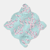 さくらんぼブロッサムピンクターコイズ |カスタムウェディング フェイバーボックス (折り畳みなし)