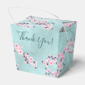 さくらんぼブロッサムピンクターコイズ |カスタムウェディング フェイバーボックス (裏面サイド)