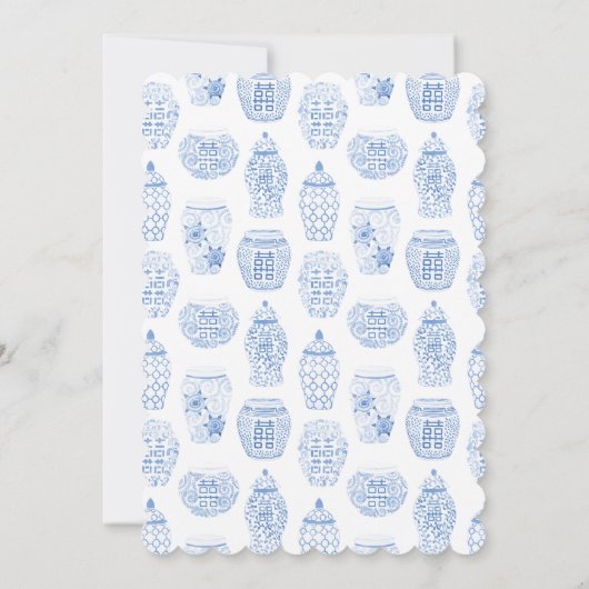 さくらんぼブロッサムピンクチノワセリーブライダルシャワー 招待状 (裏面)