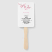 さくらんぼブロッサムピンクネイビーフローラ結婚式 プログラム ハンドファン (裏面)