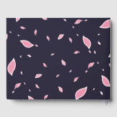 さくらんぼブロッサムピンクネイビー結婚フローラズゲスト ゲストブック (裏面)