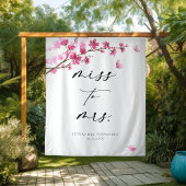 さくらんぼブロッサムピンクバタフライブライダルシャワー タペストリー