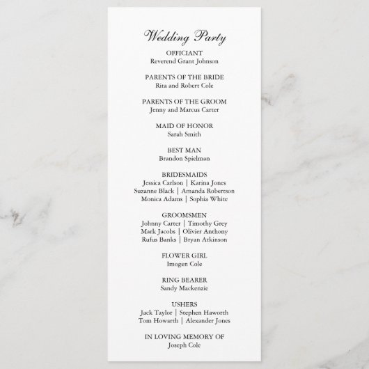 さくらんぼブロッサムピンクフローラウォーター結婚カラー プログラム (裏面)